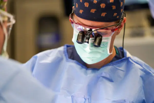 Doctor Johnston in with spectacles